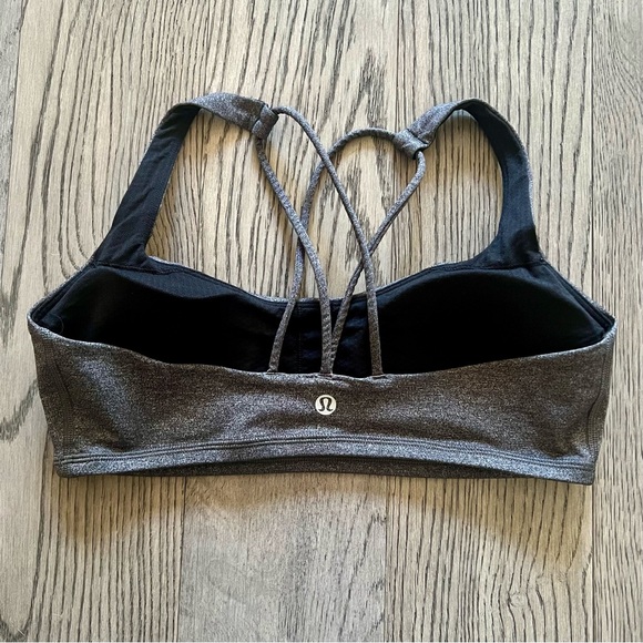 Lululemon Free To Be Bra Heathered Black 8 - Picture 5 of 8